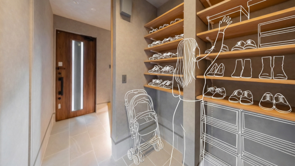 リノベハウス‐モデルハウスのシューズクロークイメージ‐