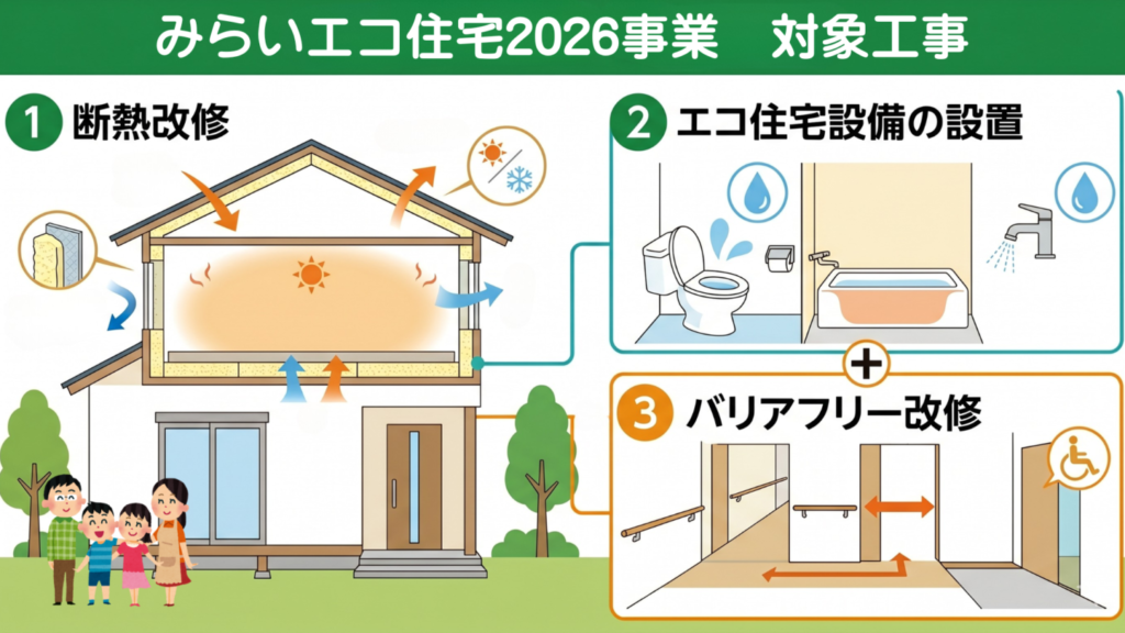 みらいエコ住宅2026事業（Me住宅2026）の対象工事