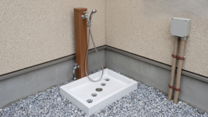 散歩帰りのケアを劇的に楽にする土間と専用足洗い場