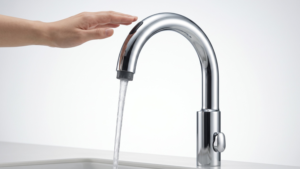 手が汚れていても安心な「タッチレス水栓」と浄水器